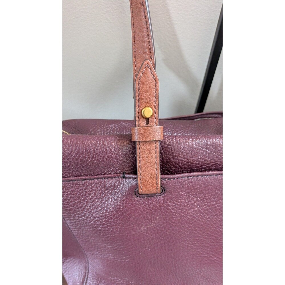 Fossil Rachael Leather Tote Fig Colored Shoulder Tote Bag - Picture 6 of 13